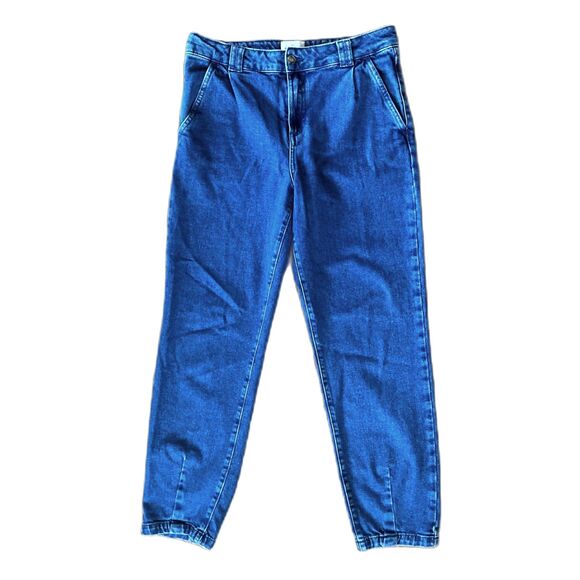 SEZANE Blue Barrel Cotton Denim Jeans Pants Trousers    Women's Size 40 - Picture 1 of 9